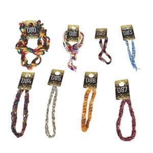 Hand Crafted Colorful Braided Bracelets Handmade Crochet Textile Wearable Art